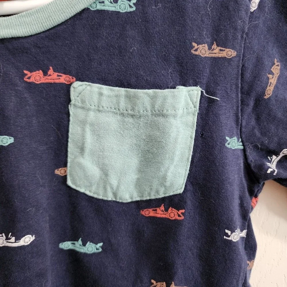 Lot of 2 Ben Sherman Kids Short Sleeve Tee Shirts‎ Boys Size 6 - Striped, Cars